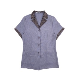 網上下單訂購提花翻領清潔服  訂購女性家政物業保潔服  酒店清潔工作服  SKHH021 網上下單訂購提花翻領清潔服  訂購女性家政物業保潔服  酒店清潔工作服  SKHH021